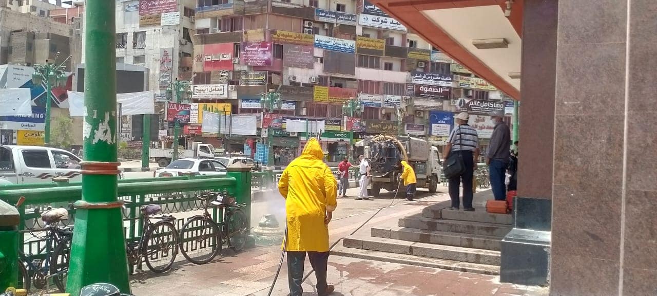 رش محطة السكة الحديد بغرب (5)