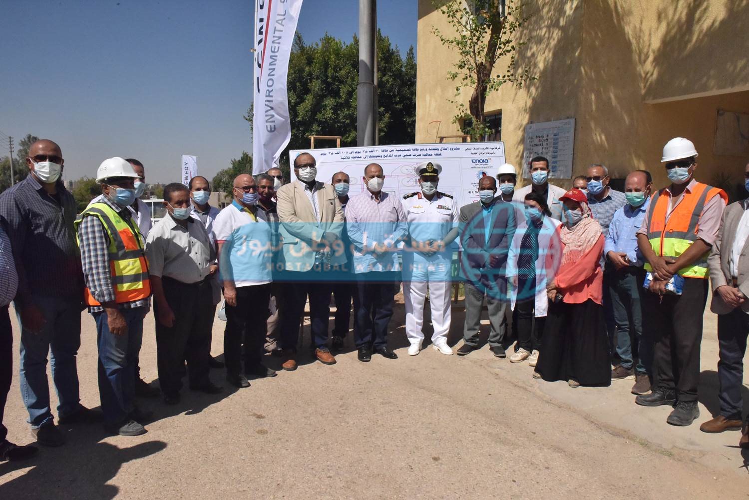 محافظ أسيوط يفتتح إحلال وتجديد مشروع محطة معالجة صرف صحي عرب المدابغ  (12)