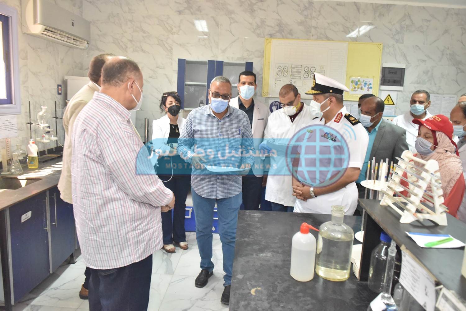 محافظ أسيوط يفتتح إحلال وتجديد مشروع محطة معالجة صرف صحي عرب المدابغ  (9)