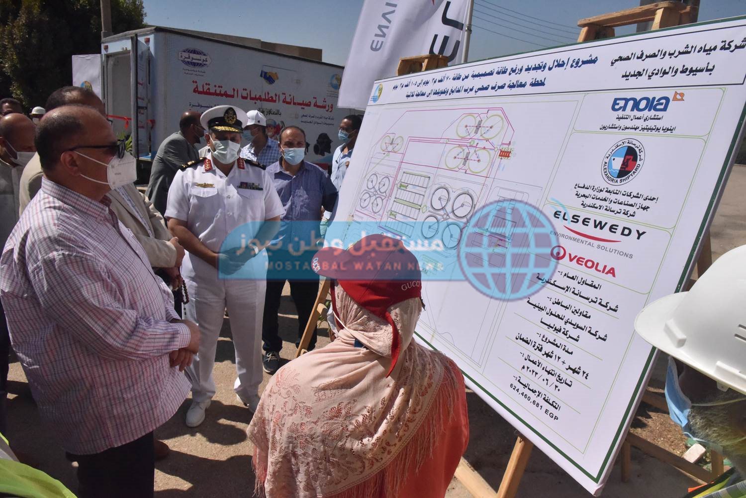 محافظ أسيوط يفتتح إحلال وتجديد مشروع محطة معالجة صرف صحي عرب المدابغ  (2)