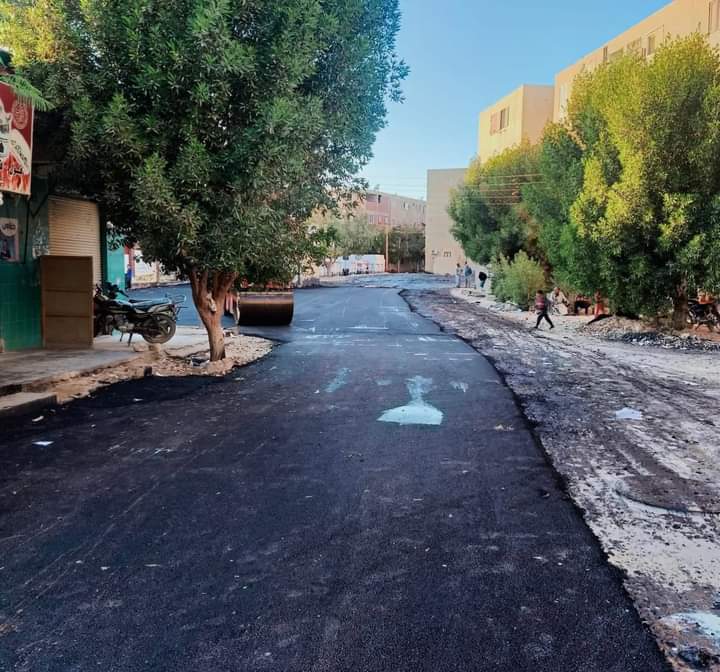 ٧٥٪ نسبة أعمال رصف الطرق بشوارع واحة الخارجة بالوادي الجديد (2)