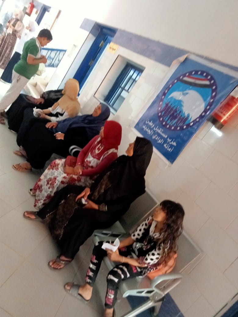 اقبال مواطني قرية بولاق على قافلة طبية بالخارجة (1)