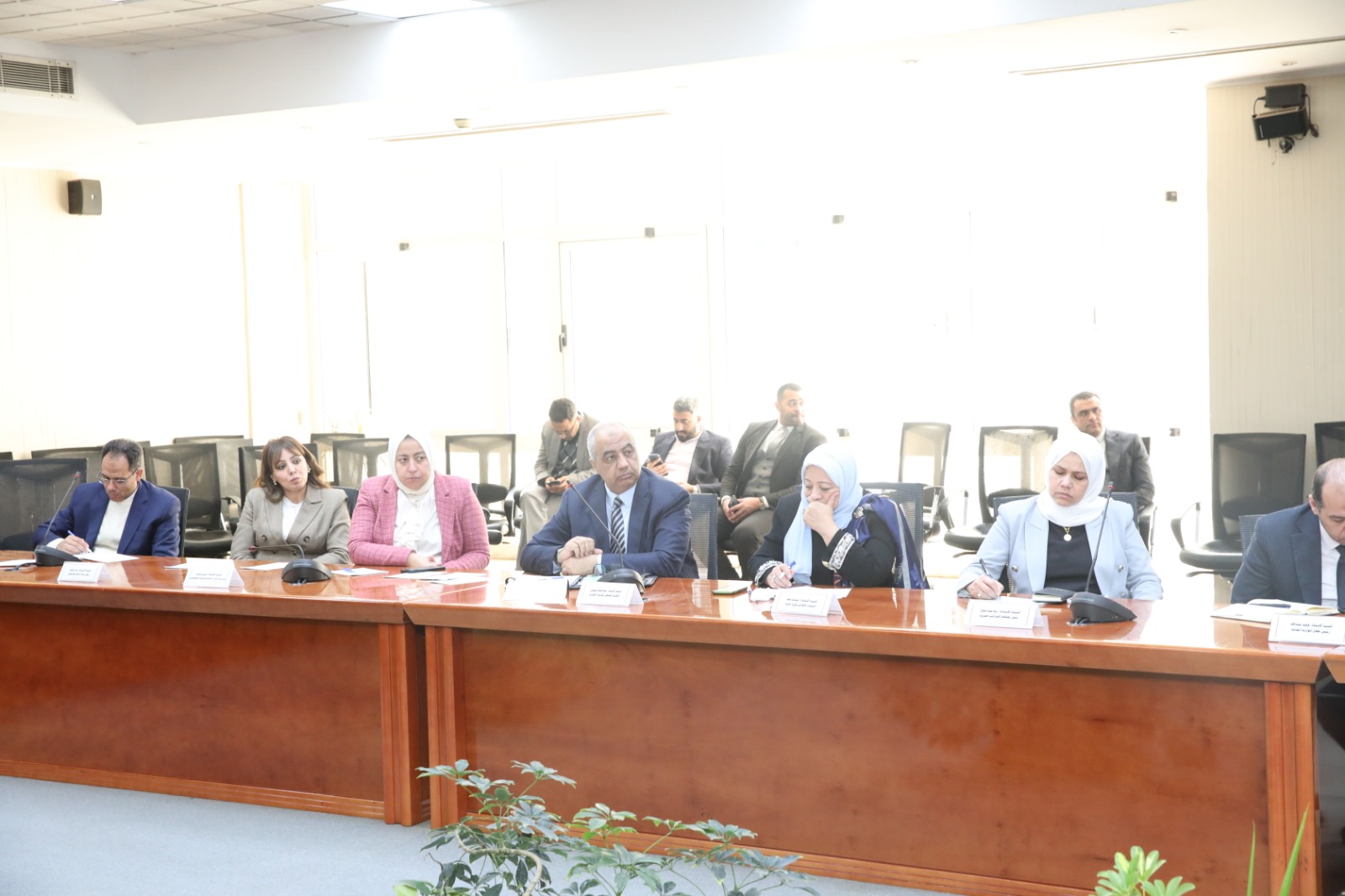 وزير المالية خلال لقائة رموز الصحافة والإعلام